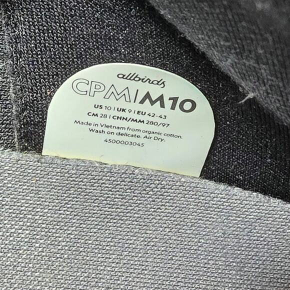 Allbirds Canvas Pacer Mid Mens Sneakers Triple Black Lace Up Size 10 worn 1x - Picture 7 of 8